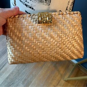 Vanessa Wicker clutch crossbody bag